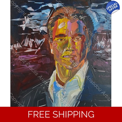 Arnold Schwarzenegger colourful portrait 945